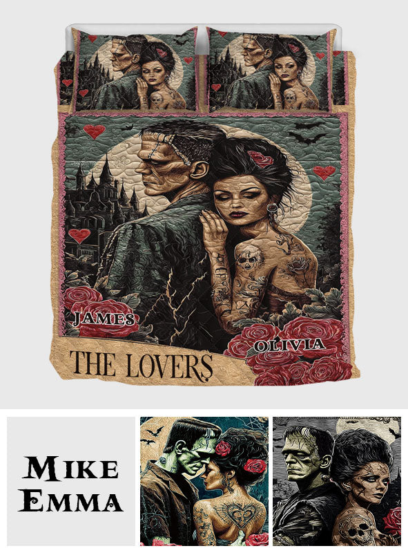 The Lovers - Personalized Couple Quilt Set