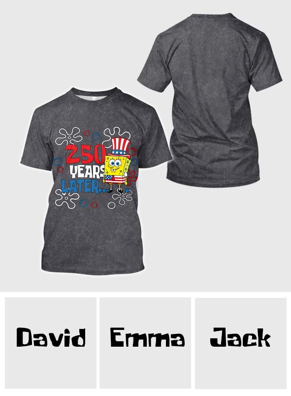 250 Years Later - Personalized Yellow sponge All Over Shirt
