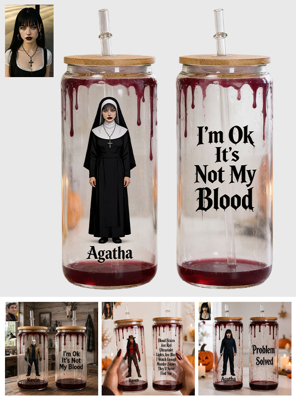 Not My Blood - Personalized True Crime Can Glass
