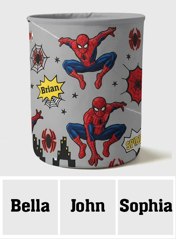 Spider Friend - Gift For Kid - Personalized Superhero Storage Basket
