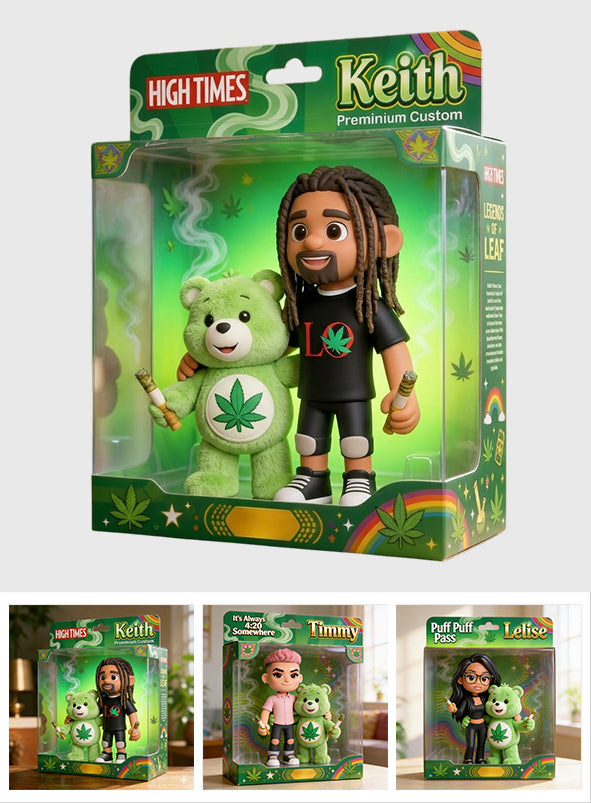 The Bear Who Doesn't Care - Personalized Weed Acrylic Display Box