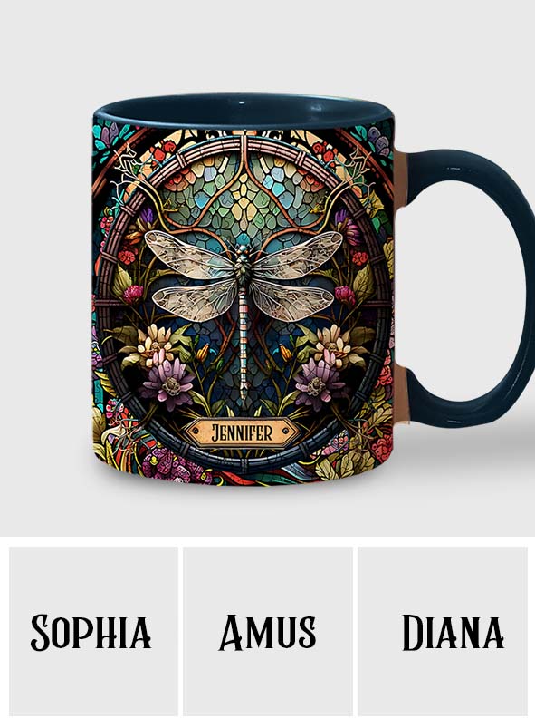 Beautiful Dragonfly - Personalized Gardening Accent Mug