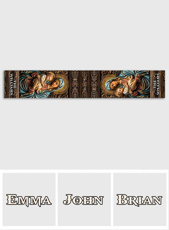 Holy Family - Personalized Christian Table Runner
