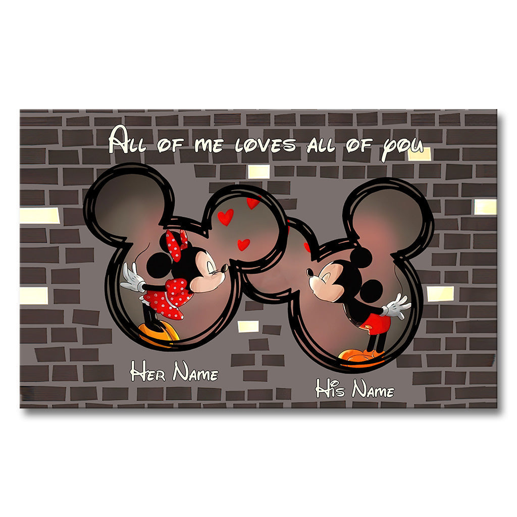 Home Is Where The Heart Is - Personalized Couple Mouse Canvas And Poster