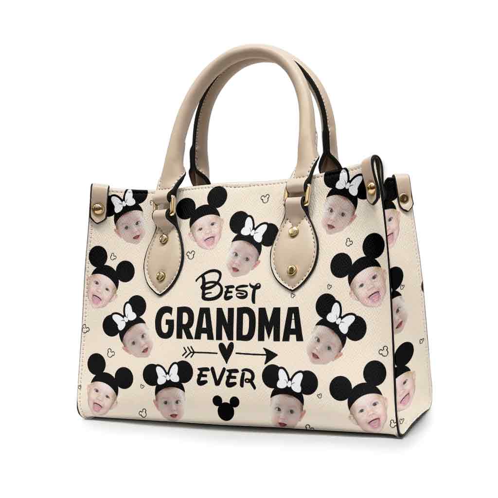 Best Grandma Ever - Personalized Mouse Leather Handbag