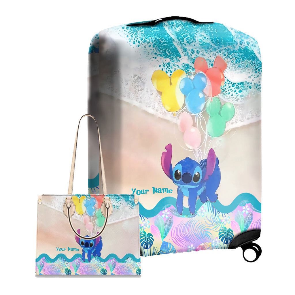Ohana Forever For Always - Personalized Ohana Leather Handbag & Luggage Cover