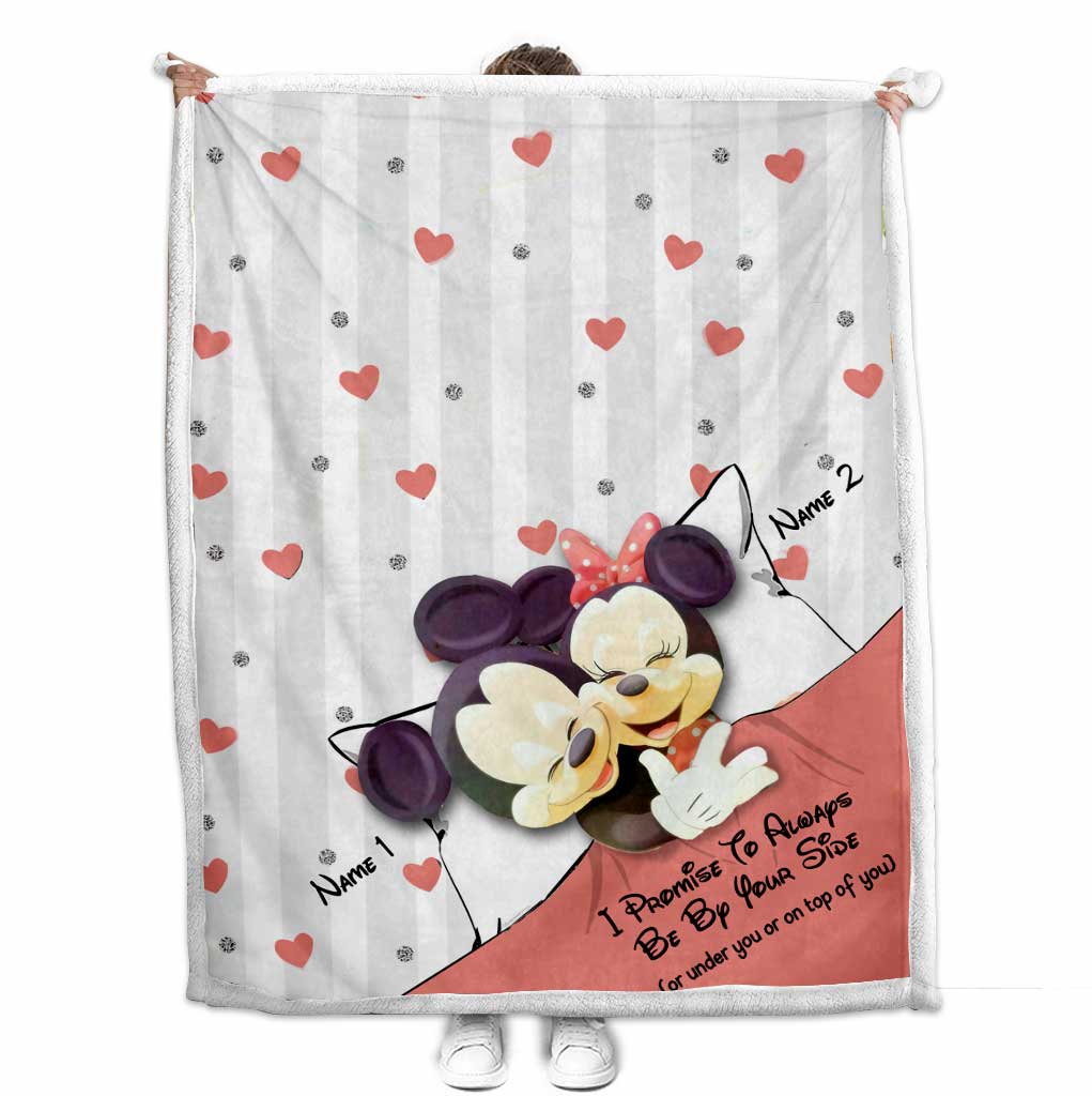 I Promise To Always Be By Your Side - Personalized Couple Mouse Blanket