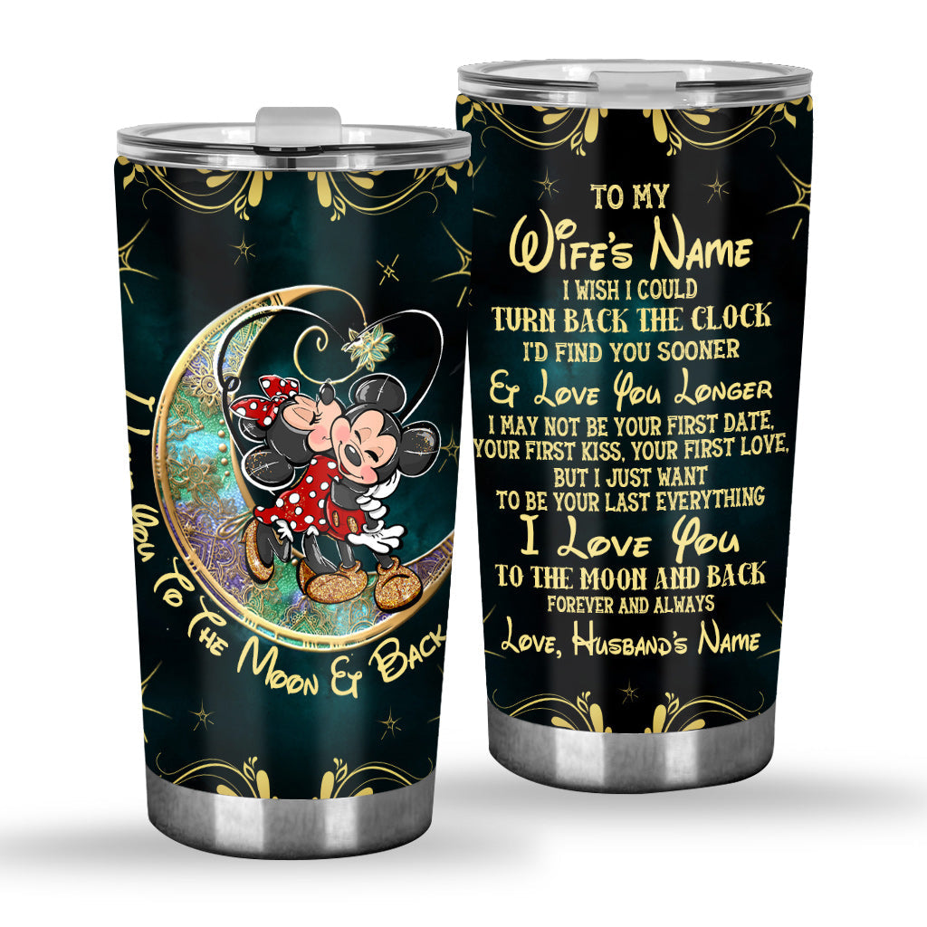 I Love You To The Moon - Personalized Couple Mouse Tumbler
