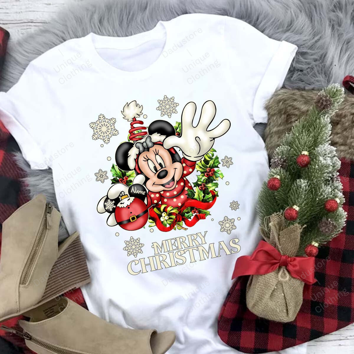 Merry Christmas - Personalized Mouse T-shirt and Hoodie 0823