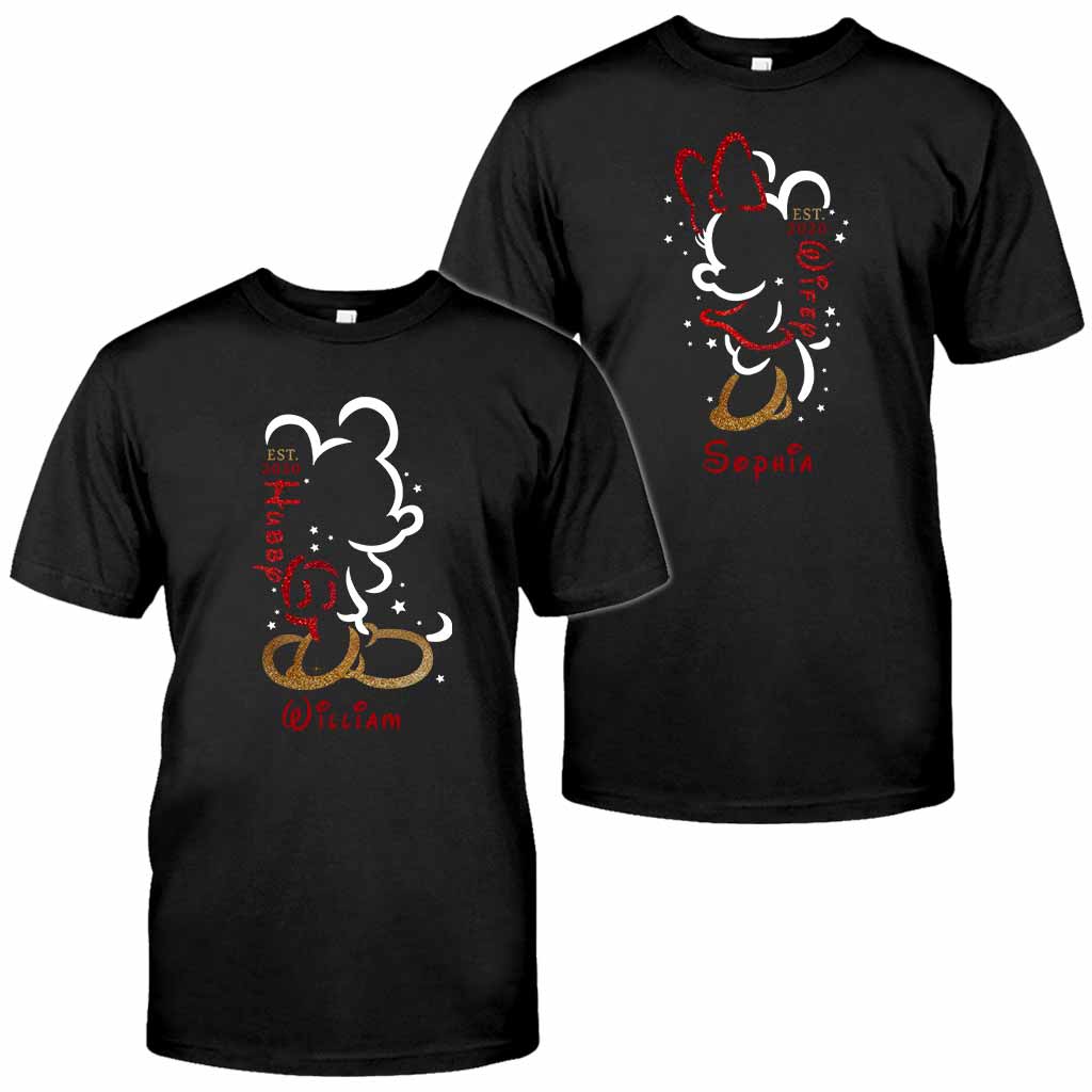 Hubby And Wifey - Personalized Couple Mouse T-shirt and Hoodie