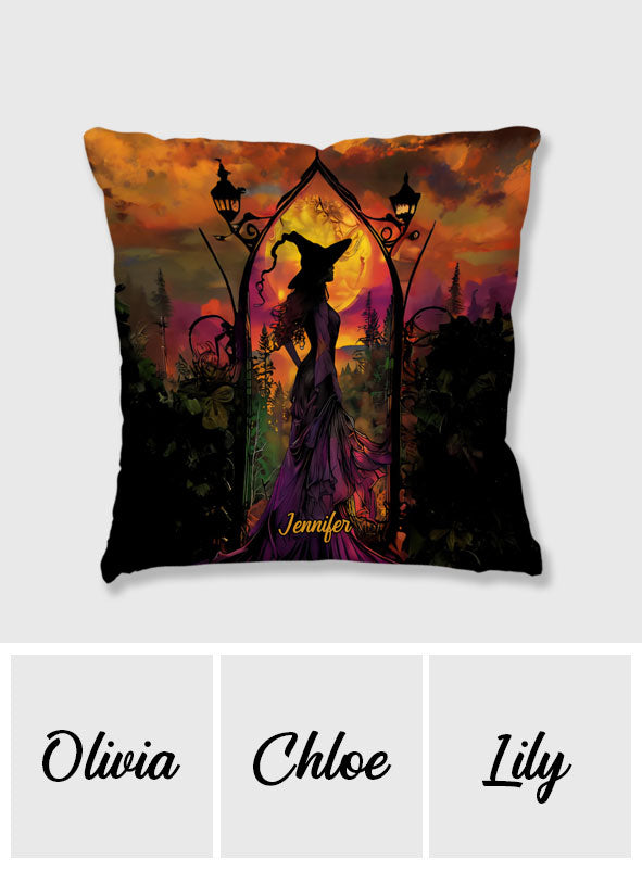 Beautiful Witch - Personalized Witch Throw Pillow