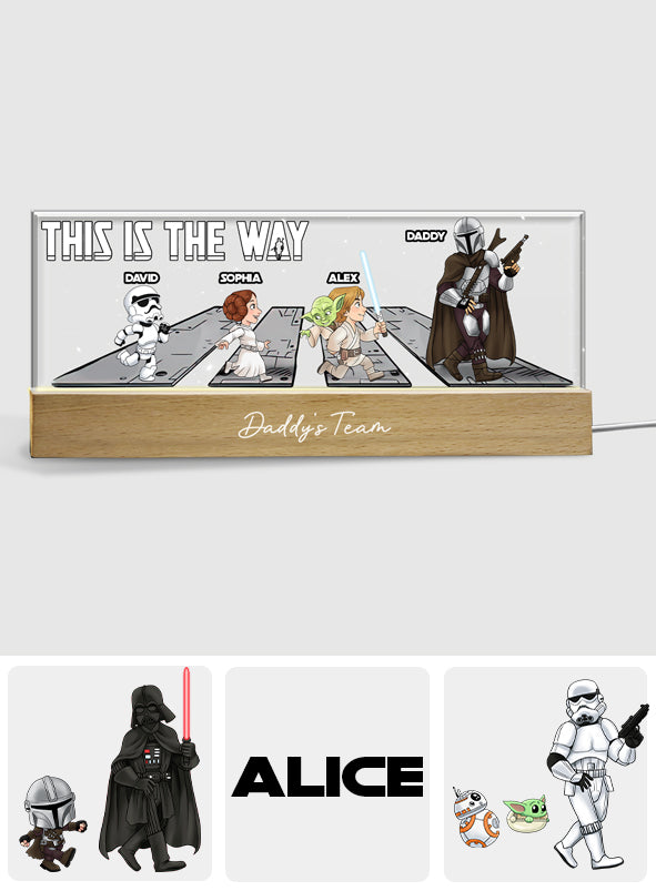 The Dadalorian This Is The Way - Personalized The Force Custom LED Night Light