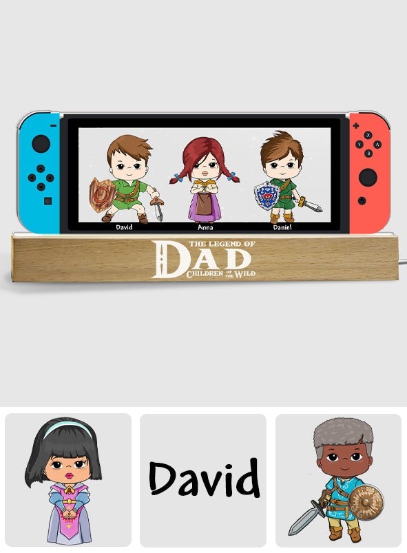 The Legend Of Dad - Personalized The Hero's Legend Custom LED Night Light