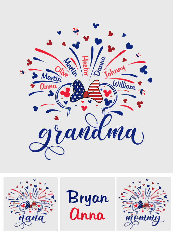Firework Grandma - Personalized Mouse Decal Full