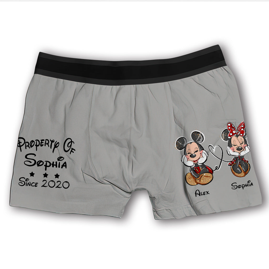 Property - Personalized Couple Mouse Men's Boxer Briefs