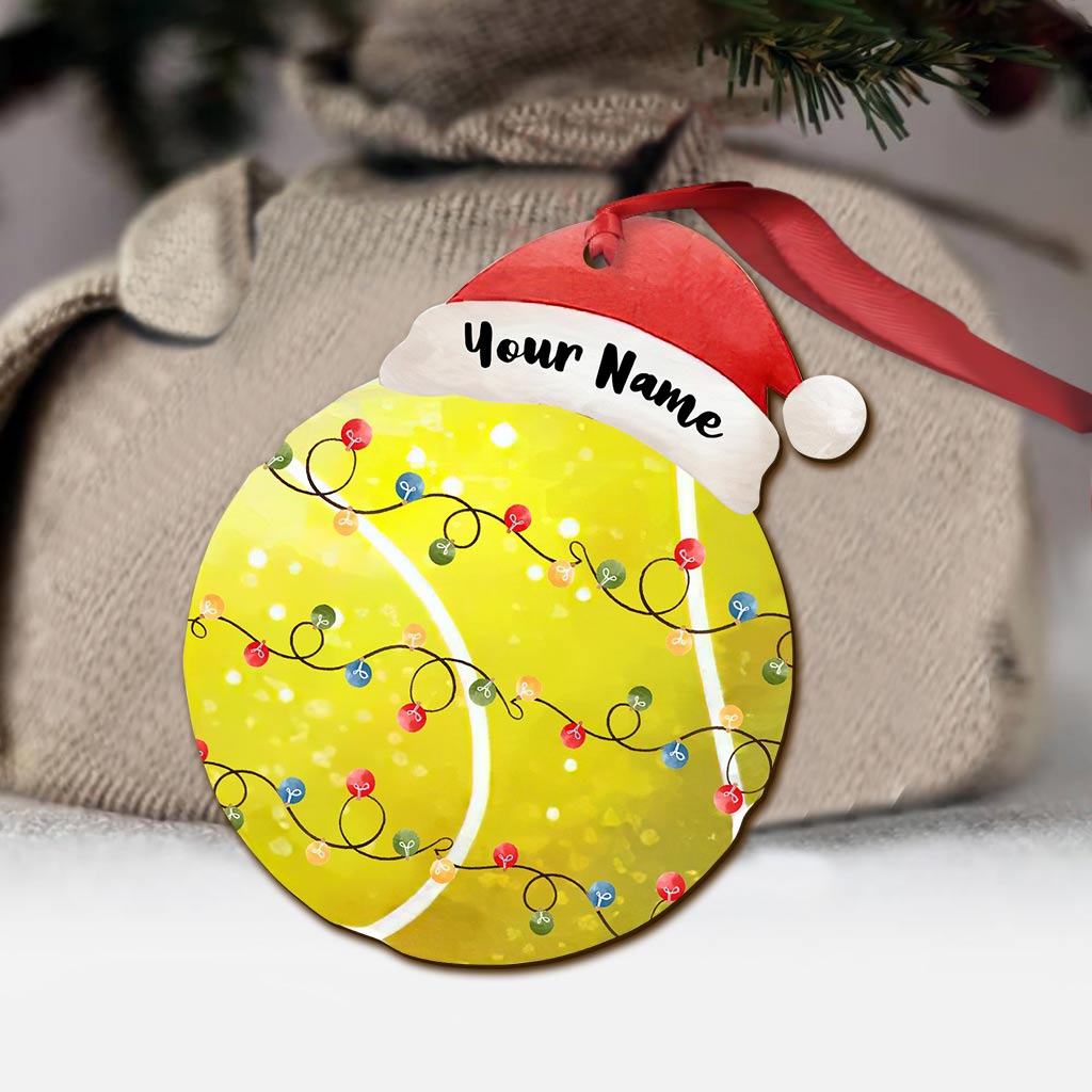Sport Lovers - Personalized Christmas Tennis Ornament (Printed On Both Sides)