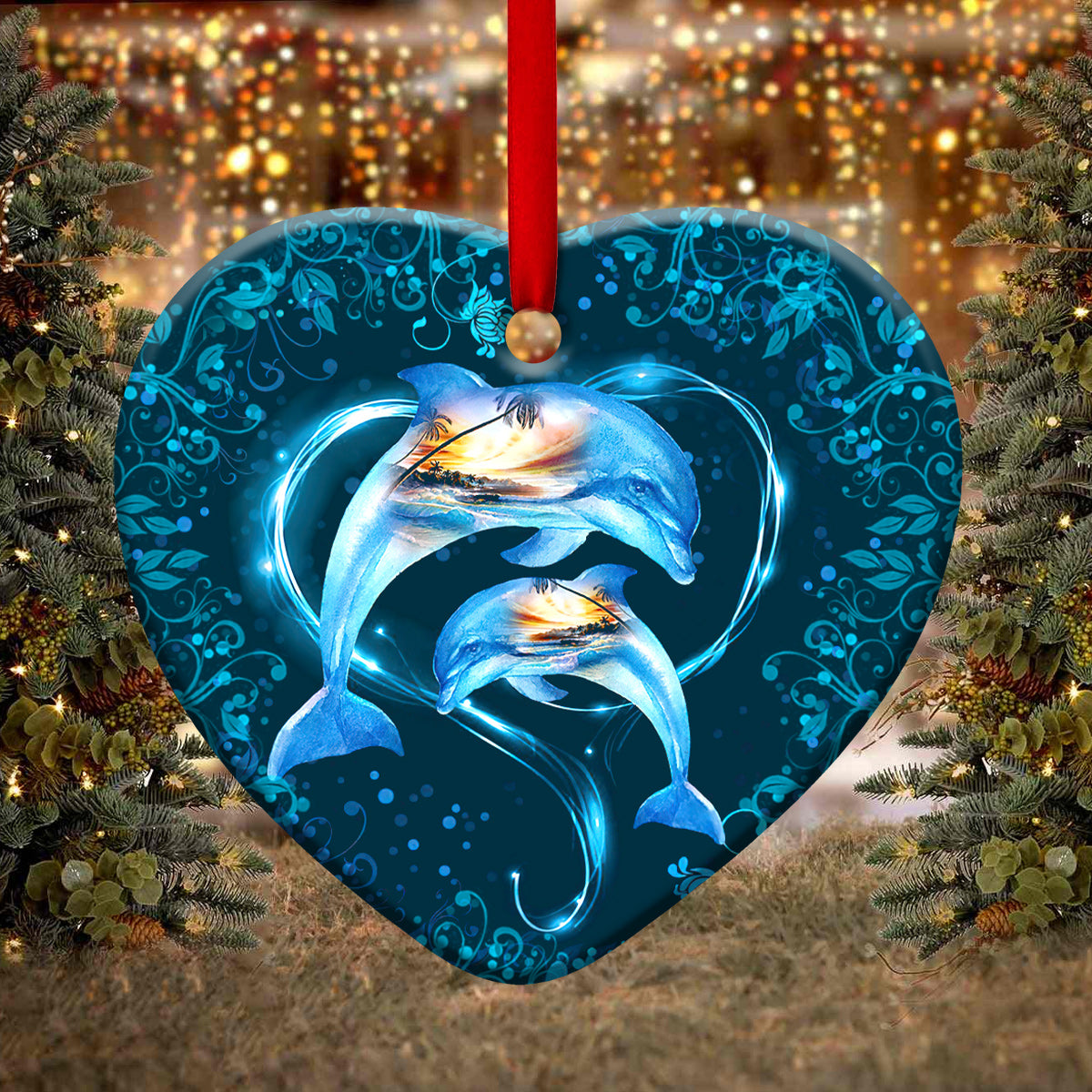 Dolphin To My Daughter - Dolphin Ornament (Printed On Both Sides) 1122