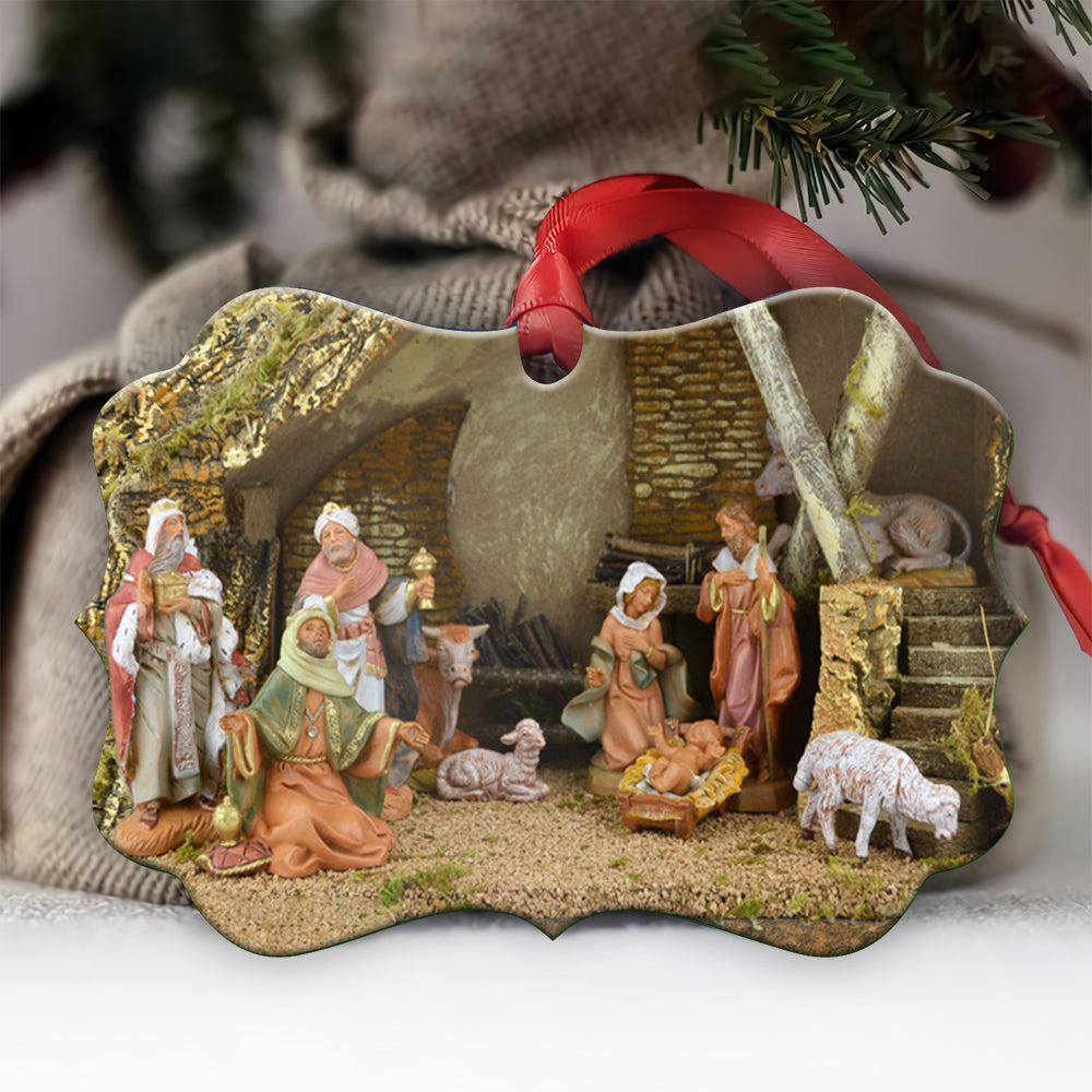 Jesus Bless For You Christian - Medallion Aluminium Ornament (Printed On Both Sides) 1122