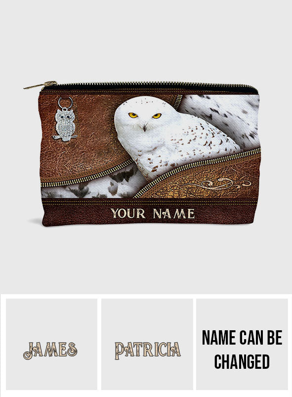 Snowy Owl - Personalized Owl Pouch