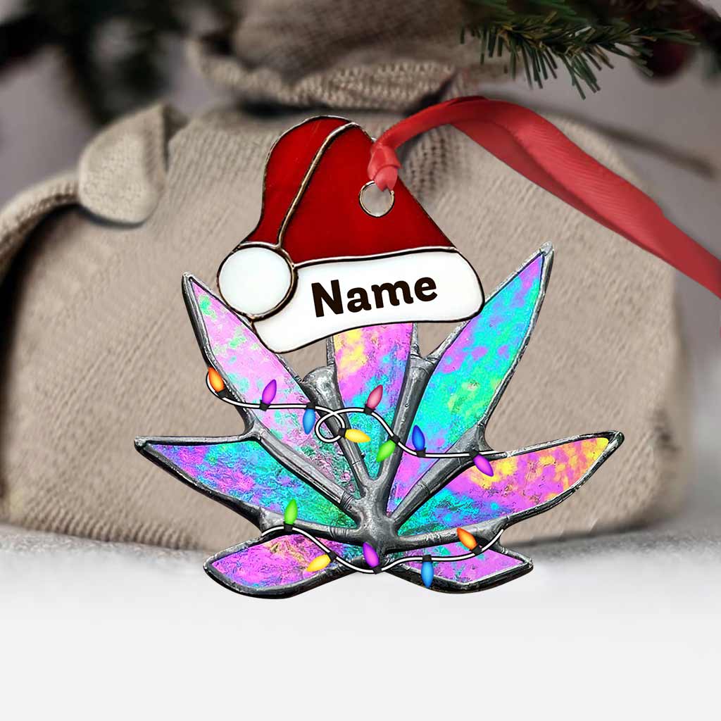 Jolly Leaf - Personalized Christmas Weed Ornament With 3D Pattern Print (Printed On Both Sides)