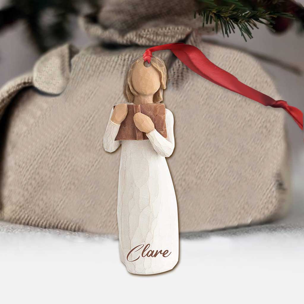 Love Of Learning - Personalized Christmas Book Ornament With 3D Pattern Print (Printed On Both Sides)