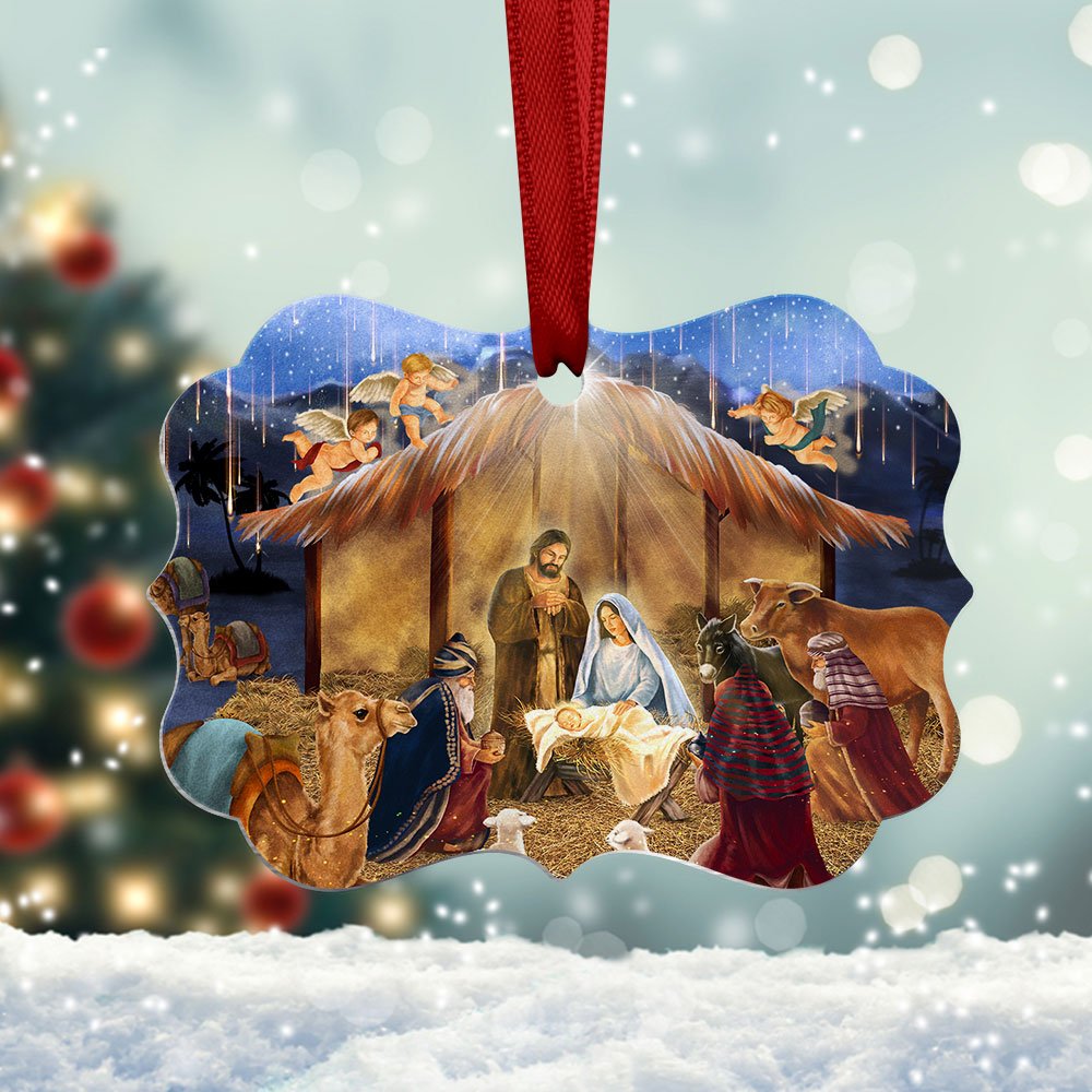 Nativity of Jesus - Christian Ornament (Printed On Both Sides) 1122