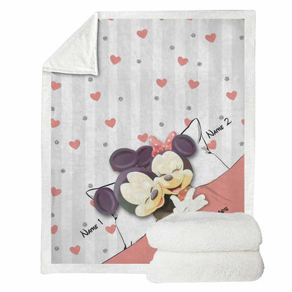 I Promise To Always Be By Your Side - Personalized Couple Mouse Blanket