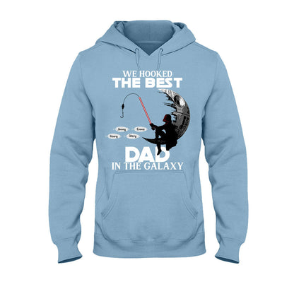 Hooked On Being Papa - Personalized Father's Day Fishing T-shirt and Hoodie