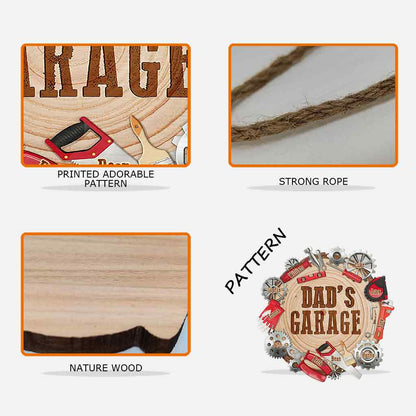 Dad's Garage - Personalized Father Wood Sign