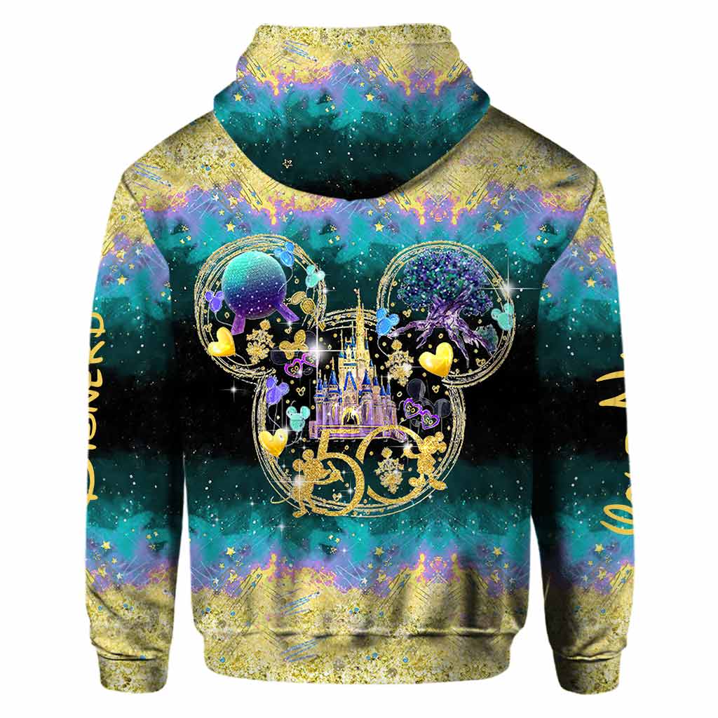 Magic 50 Years - Personalized Mouse All Over T-shirt and Hoodie
