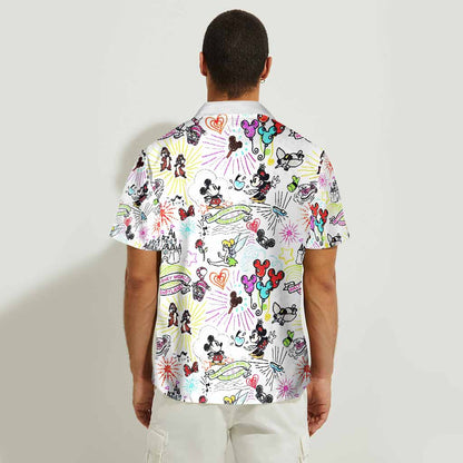 Mouse Ears Sketch - Mouse Hawaiian Shirt