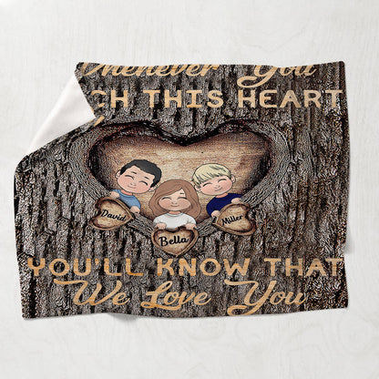 Whenever You Touch This Heart - Personalized Grandma Blanket