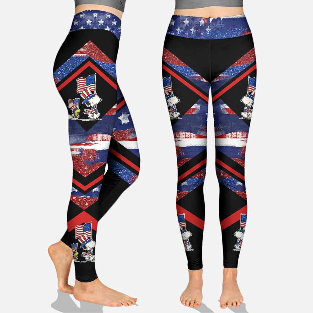 The White Dog July - Independence Day Cross Tank Top and Leggings