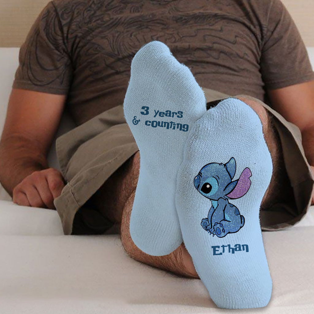 Cute Couple - Personalized Ohana Socks