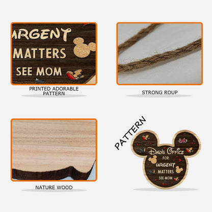 Do Not Disturb - Mouse Wood Sign