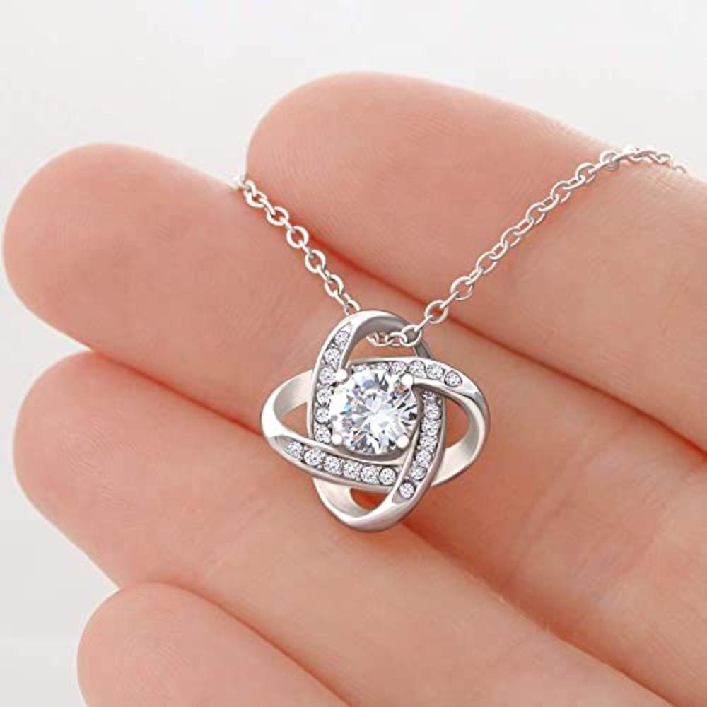To My Grandma Gift For Grandmother From Granddaughter Grandson - Grandma Love Knot Necklace 0921
