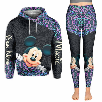 Holographic Leopard Mouse Ears - Personalized Hoodie and Leggings