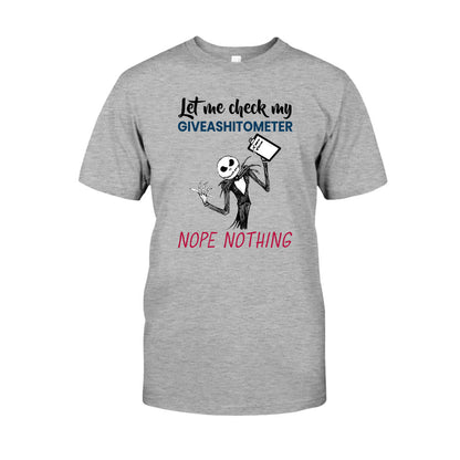Check My Giveashitometer Nightmare T-shirt and Hoodie 102021