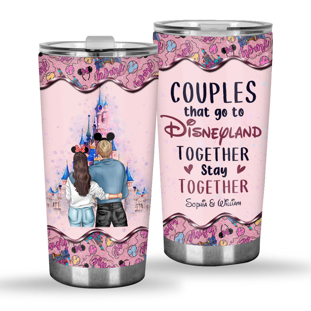 Couple That Go To Magical Land Together - Personalized Couple Mouse Tumbler