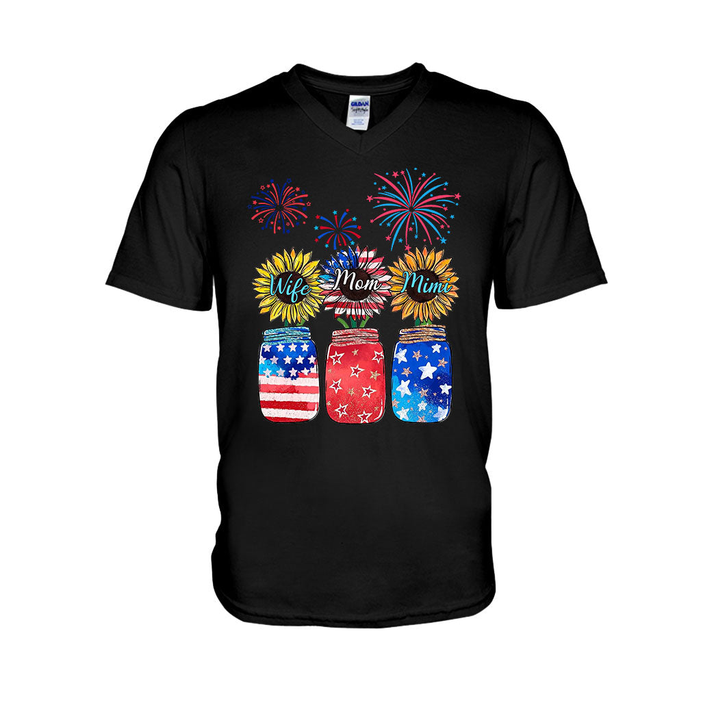 Wife Mom Grandma - Personalized Independence Day T-shirt and Hoodie