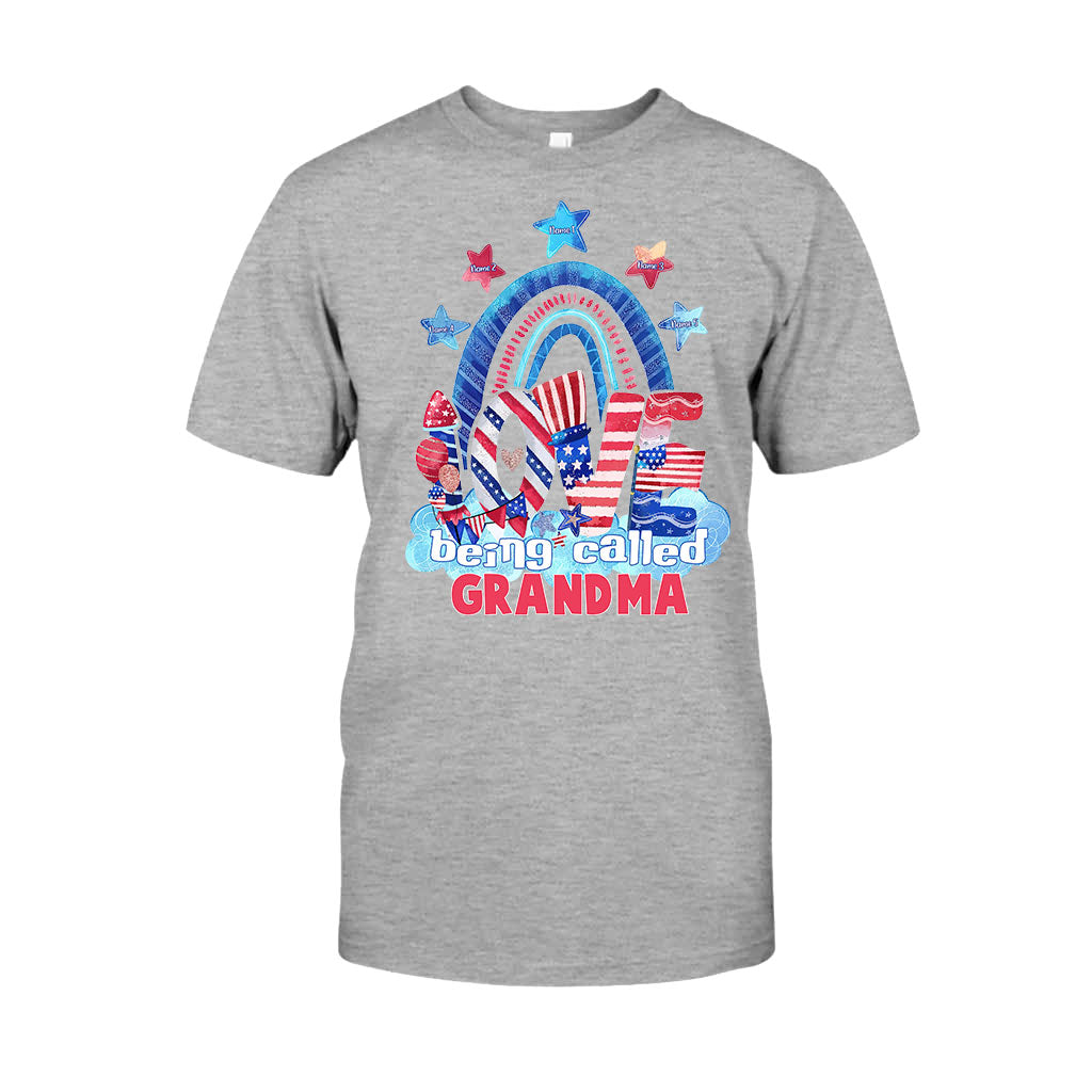 Love Being Called Grandma - Personalized Independence Day T-shirt and Hoodie