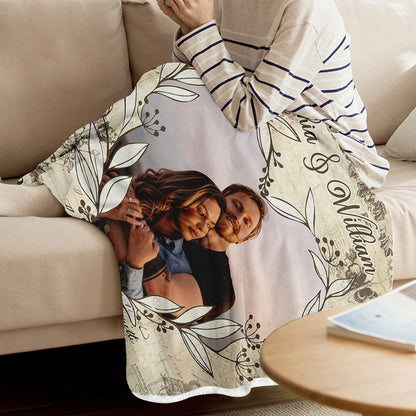 Forever And Always - Personalized Couple Blanket