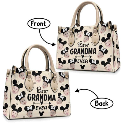 Best Grandma Ever - Personalized Mouse Leather Handbag