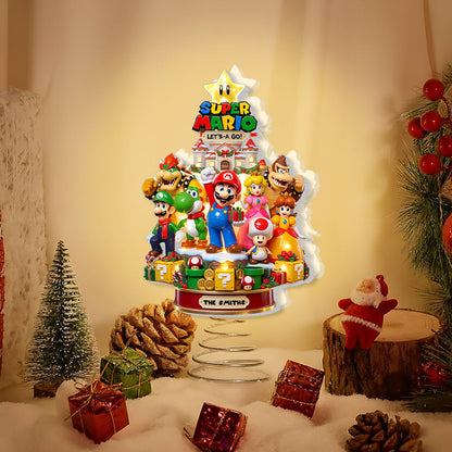 Let's Go - Personalized Super Plumber LED Light Tree Topper