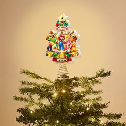 Let's Go - Personalized Super Plumber LED Light Tree Topper