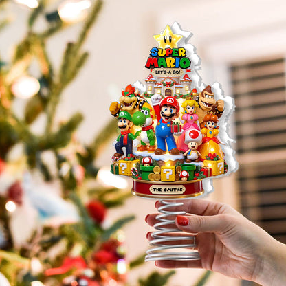 Let's Go - Personalized Super Plumber LED Light Tree Topper