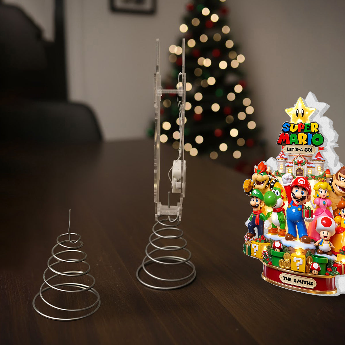 Let's Go - Personalized Super Plumber LED Light Tree Topper