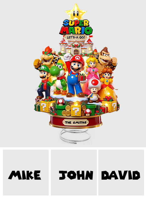 Let's Go - Personalized Super Plumber LED Light Tree Topper