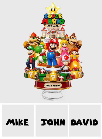 Let's Go - Personalized Super Plumber LED Light Tree Topper