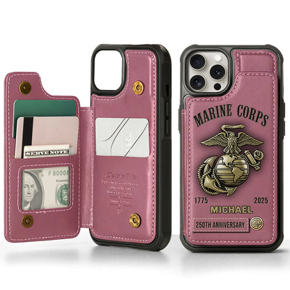 Proud Veteran - Personalized Veteran Wallet Phone Case